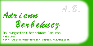 adrienn berbekucz business card